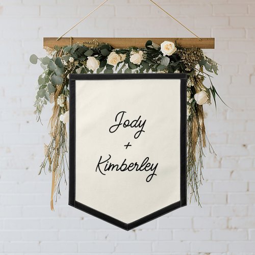 Personalized Hanging Bride And Groom Pennant