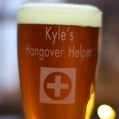 Personalized "Hangover Helper" Beer Pilsner (Detail)