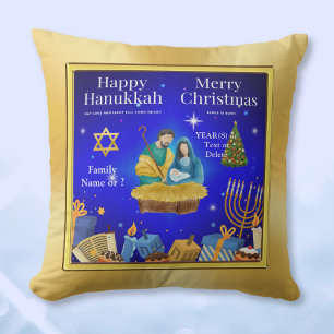 Personalized, Hanukkah Christmas Decor, Pillow
