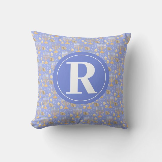 Personalized Hanukkah Throw Pillow (Front)