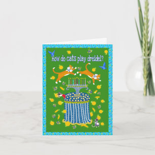 Personalized Hanukkah with Orange Tabby Cats! Card