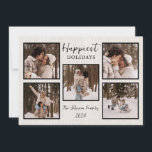 Personalized Happiest Holidays Card with Photos<br><div class="desc">Add your favorite photos to make this card uniquely yours. Send warm Holiday greetings to your loved ones and spread the spirit of the season with this customizable holiday card.</div>
