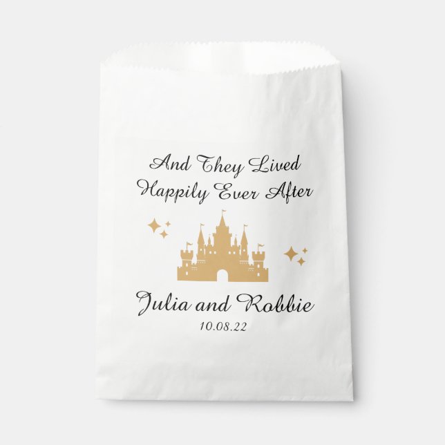 Personalized Happily Ever After Wedding Favor Bag (Front)