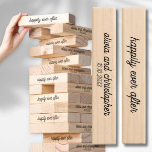 Personalized Happily Ever After Wedding Jenga