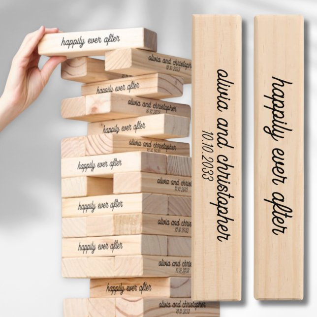 Personalized Happily Ever After Wedding Jenga (Personalized Happily Ever After Wedding Jenga
)