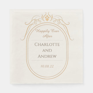 Personalized Happily Ever After Wedding Napkins
