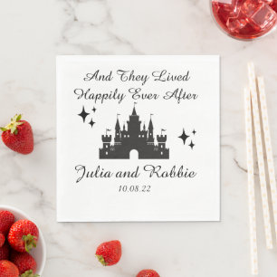 Personalized Happily Ever After Wedding Napkins