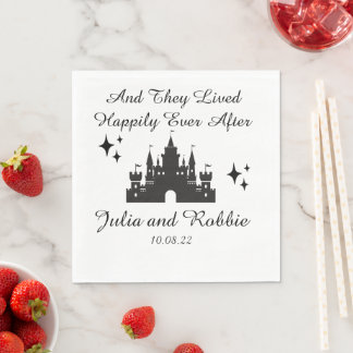 Personalized Happily Ever After Wedding Napkins