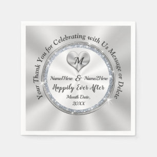 Personalized Happily Ever After Wedding Napkins
