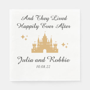Personalized Happily Ever After Wedding Napkins