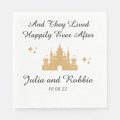 Personalized Happily Ever After Wedding Napkins