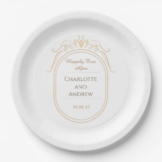 Personalized Happily Ever After Wedding Paper Plates