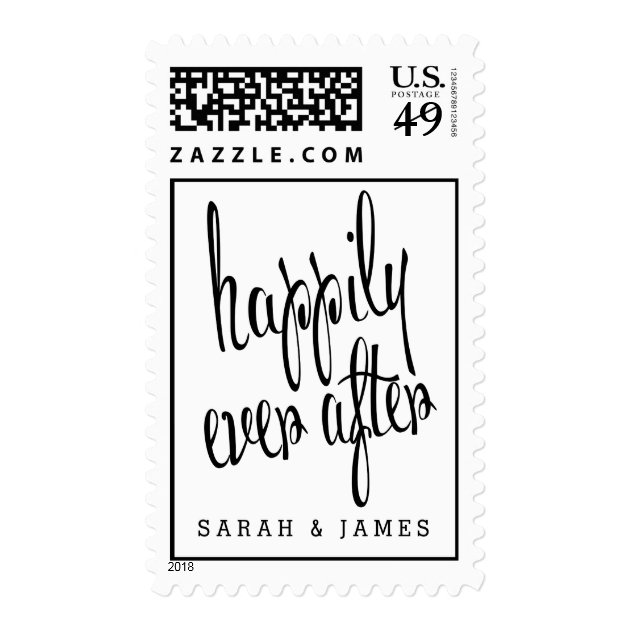 Personalized Happily Ever After Wedding Postage