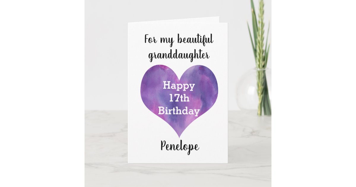 Personalized Street Signs >> Personalized Happy 17th Birthday Granddaughter Card ... Personalized Street Signs >> Personalized Happy 17th Birthday Granddaughter Card ...