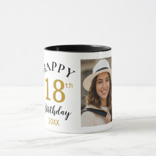 Personalized Happy 18th Birthday 5 Photo Collage Mug