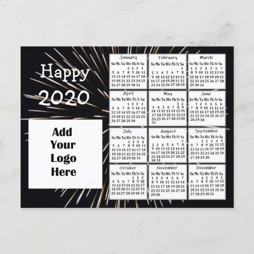 Personalized Happy 2020 New Year Personalized Postcard