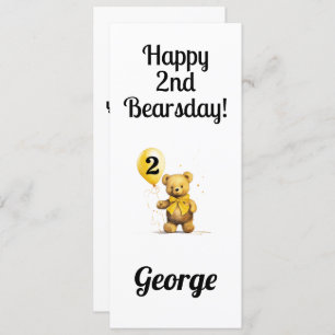 Personalized Happy 2nd Birthday Congratulations Card
