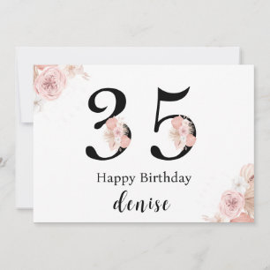 Personalized Happy 35th Birthday Card