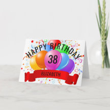 Personalized Happy 38th Birthday 