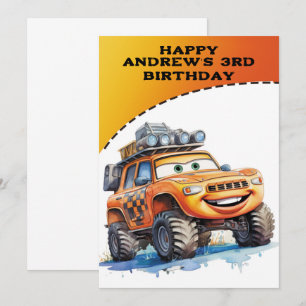 Personalized Happy 3rd Birthday card