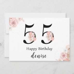 Personalized Happy 55th Birthday Card