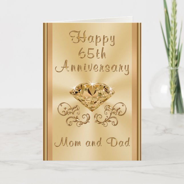 Personalized Happy 65th Wedding Anniversary Cards (Front)