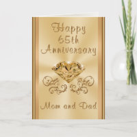 Personalized Happy 65th Wedding Anniversary Cards