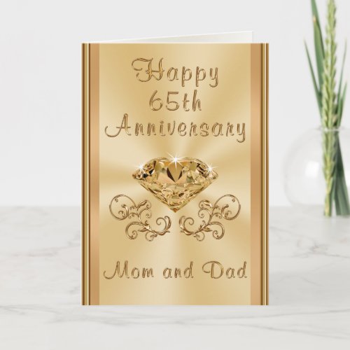 Personalized Happy 65th Wedding Anniversary Cards