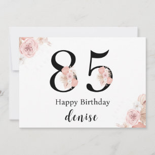 Personalized Happy 85th Birthday Card