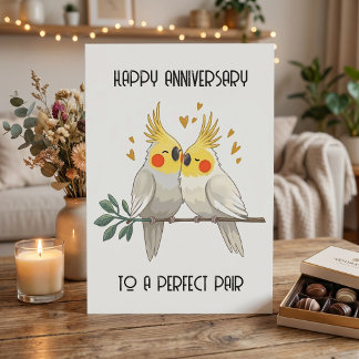 Personalized Happy Anniversary Bird Lovers Card
