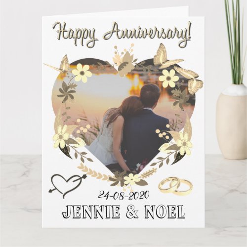 Personalized Happy Anniversary Card With Photo