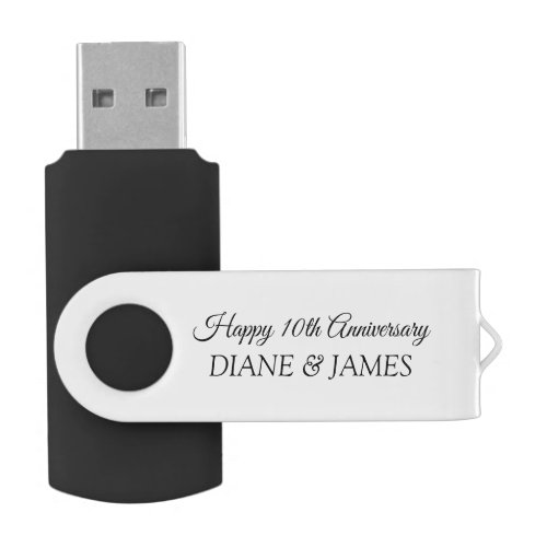 Personalized happy anniversary gift custom name flash drive