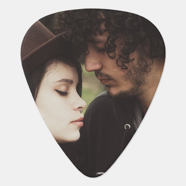 Personalized Happy Anniversary Photo Guitar Pick (Front)