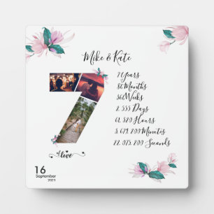 Personalized Happy Anniversary With Photo collage Plaque