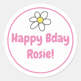 Personalized Happy Bday Sticker