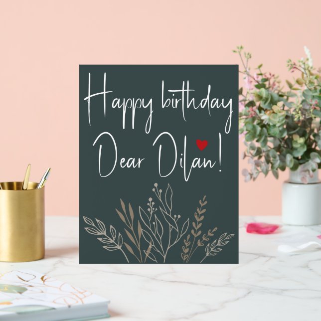 Personalized Happy Birthday Acrylic Sign (Wedding)