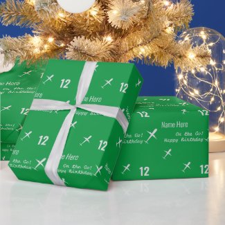 Personalized Happy Birthday Airplane Irish Green