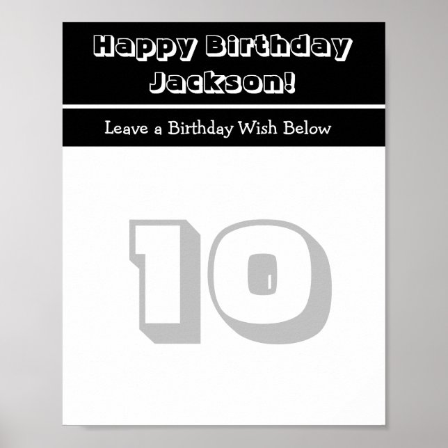 Personalized Happy Birthday Autographs Poster (Front)