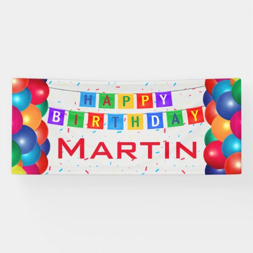 Personalized Happy Birthday Banner