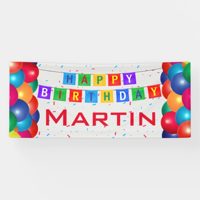 Personalized Happy Birthday Banner (Horizontal)
