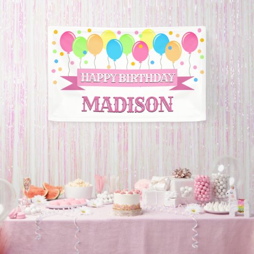 Personalized Happy Birthday Banner