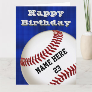 PERSONALIZED Happy Birthday Baseball Cards