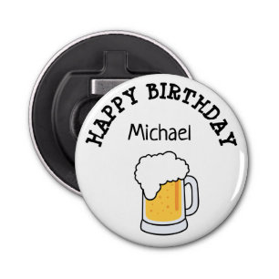 Personalized Happy Birthday Beer Bottle Opener
