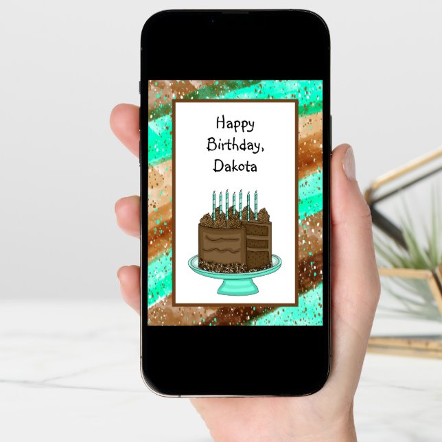 Personalized Happy Birthday Card (Front Digital)
