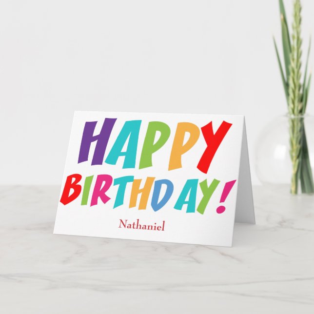 Personalized Happy Birthday Card (Front)
