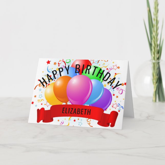 Personalized Happy Birthday  Card (Front)