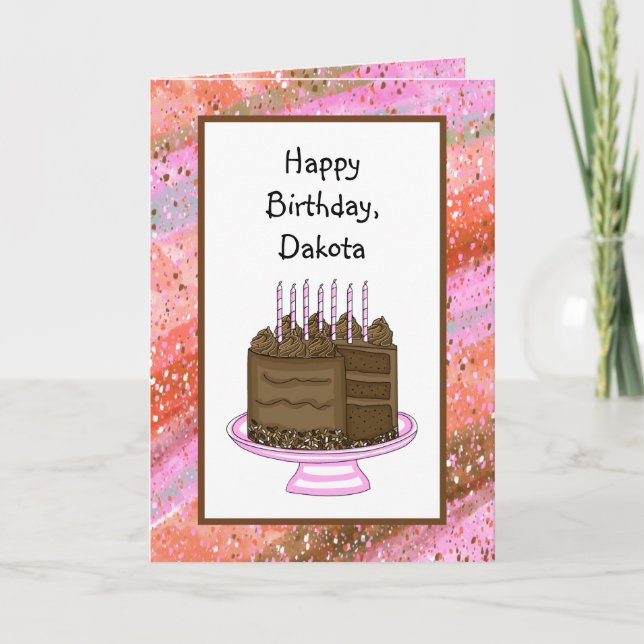 Personalized Happy Birthday   Card (Front)