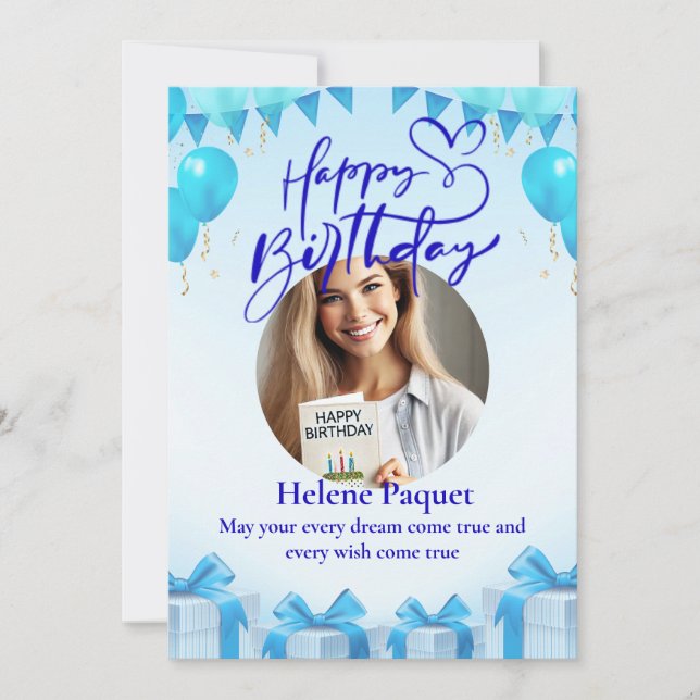 Personalized Happy Birthday Card  (Front)