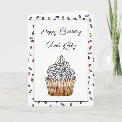 Personalized Happy Birthday Card for an Aunt