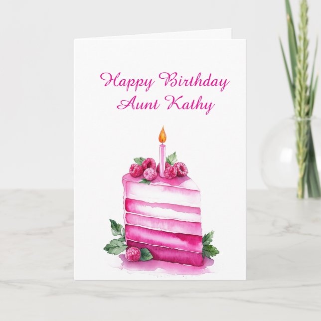 Personalized Happy Birthday Card for Aunt (Front)